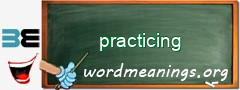 WordMeaning blackboard for practicing